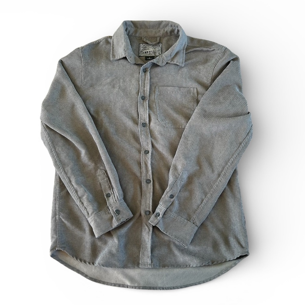[Brooklyn Cloth] Gray Corduroy Button-Up Shirt